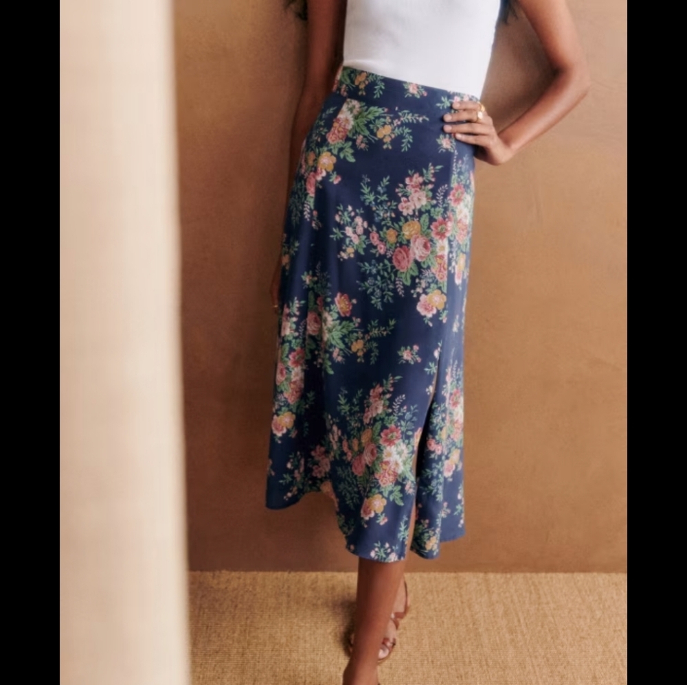 Sezane Silk Tabata Skirt Palomba - Size 4/36